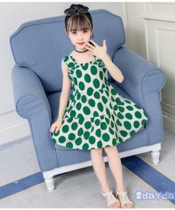 子供服 ワンピース ノースリーブ 春夏 女の子 キッズワンピース 薄手 ドット柄 チュニック 子供ドレス ジュニア おしゃれ 可愛い 女児 新品 150cm 涼しい 160cm