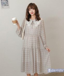 授乳服 長袖　ワンピース　妊婦服 マタニティワンピース ロング ワンピース 産後 コットン レディース 妊婦 妊婦服 マタニティー 産前