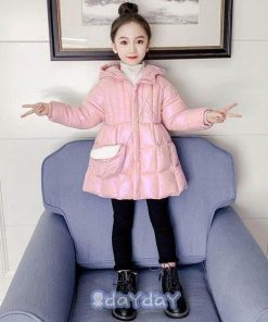 子供服 女の子 ダウンコート 中綿コート フード付き ジャケット キッズコート 冬着 子供コート キッズ服 女の子服 防寒コート ロングコート 中綿 子供コー