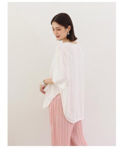 Tシャツ レディース 夏 綿 トップス 40代 半袖 カットソー 新作 大きいサイズ シンプル インナー UVカット 韓国風 20代 30代 40代 おしゃれ かわいい