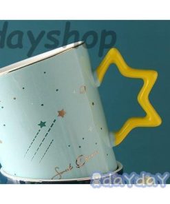 コーヒーカップ キッチン用品 星柄 蓋つき お茶用品 スプーン セットアイテム ティーカップ 星 宇宙 マグカップ 惑星 食器