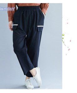 サルエルパンツ テーパードパンツ パンツ 綿麻パンツ ボトムス レディース カジュアル ポケット付き ゆったり コットン リネン コーデ 春 大きいサイズ 綿麻