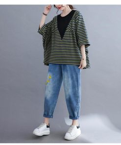 Tシャツ レディース トップス 40代 半袖 綿 春夏 新作 カットソー 新作 大きいサイズ ボーダー柄 UVカット 韓国風 20代 かわいい 30代 40代 おしゃれ