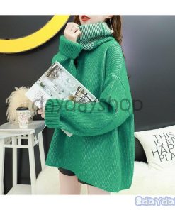 秋冬 レディース ニットセーター 韓国風 プルオーバー 大人可愛い オシャレ 長袖トップス ゆったりセーター 無地ニットトップス ハイネックニットインナー 40代