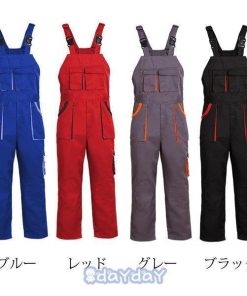 オーバーオール メンズ 配色切り替え ロングパンツ オールインワン サロペット ボトムス 春夏秋 新作 お洒落 男性 カジュアル おしゃれ 大きいサイズ 4色 作業服