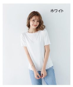 Tシャツ レディース トップス 40代 半袖 綿 春夏 カットソー 新作 大きいサイズ シンプル UVカット 韓国風 20代 おしゃれ 30代 かわいい 40代