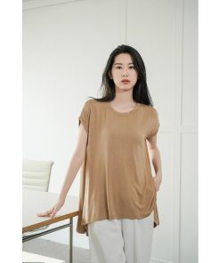 Tシャツ レディース 夏 綿 全7色 半袖 クルーネック カットソー トップス シンプル 透けない おしゃれ コーデ UVカット きれいめ 20代 30代 40代 フレア