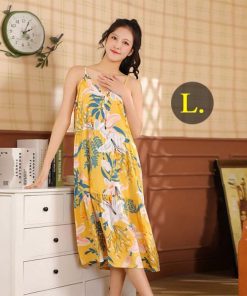 ゆったり ワンピースパジャマ 寝間着 レディース 部屋着 花柄 大きいサイズ 夏 女性 ルームウェア 綿 パジャマ リボン付き 韓国風