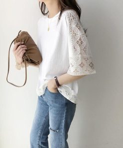 Tシャツ レディース 夏 綿 トップス 40代 半袖 カットソー 新作 大きいサイズ シンプル 刺繍 UVカット 韓国風 20代 30代 おしゃれ 40代 かわいい