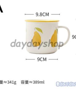 コーヒーカップ お茶用品 洋ナシ 果実 食器 リンゴ ティーカップ マグカップ ピンク コップ レトロ 果物 キッチン用品 ホワイト