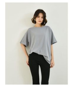 Tシャツ レディース トップス 春夏 40代 新作 半袖Tシャツ おしゃれ 韓国風 大きいサイズ きれいめ カジュアル 大人 ゆったり 白 黒 30代 20代