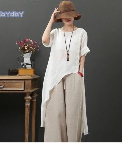 シャツ ブラウス トップス シャツブラウス シャツワンピース ロングシャツ ワンピース レディース 秋 夏 Uネック コーデ デザイン 無地 7分袖 コットン 30代 綿