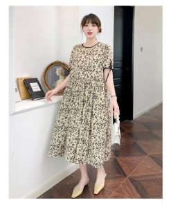 ワンピース レディース 40代 マキシワンピース 春夏 半袖 花柄 シフォン フレアスカート きれいめ 韓国風 大人 上品 20代 30代 大きいサイズ ゆったり 50代