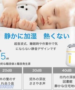 USB加湿器 卓上 オフィス 静音  ミニ加湿器 除菌 LEDランプ 気化式 大容量 持ち運び便利 アロマ対応 ペットボトル(P1XQJSQB/La) 空焚き防止 音波式 ナチュラル