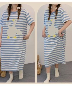 パジャマ レディース 夏 綿 ルームウェア ワンピースタイプ 長袖 女性 可愛い ロング 韓国風 寝巻き ゆったり ロンT 部屋着