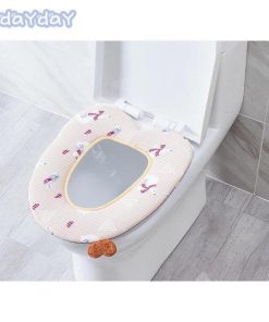 洗える トイレ用品 消臭 夏用　四季兼用 かわいい 抗菌 便座シート 洗浄暖房型 O型 トイレタリー 便座カバー ウォッシャブル 厚手 防臭