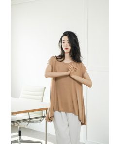 Tシャツ レディース 夏 綿 全7色 半袖 クルーネック カットソー トップス シンプル 透けない おしゃれ コーデ UVカット きれいめ 20代 30代 40代 フレア