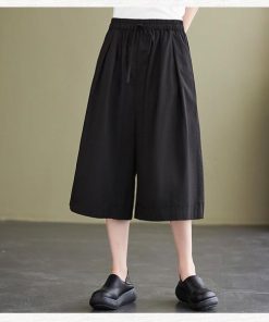 ワイドパンツ パンツ レディース 40代 春夏 綿麻 ボトムス ロングパンツ 韓国風 おしゃれ 20代 30代 50代 ハイウエスト ゆったり 楽ちん