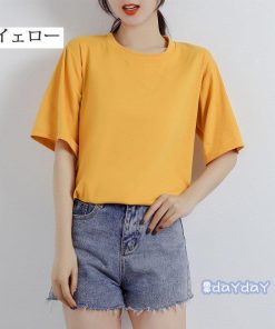 訳あり カットソー 半袖 ブラック 着痩せ トップス カラフル T-shirt ホワイト オーバーサイズ レディース 夏 定番 大きいサイズTシャツ 春 激やセール中