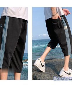 メンズ 通気性 クロップドパンツ 夏 カジュアルパンツ ハーフパンツ 7分丈パンツ ショートパンツ