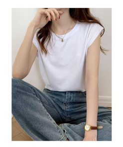 Tシャツ レディース 夏 ベスト 綿 クルーネック カットソー トップス シンプル 透けない おしゃれ コーデ UVカット きれいめ コットン 40代 30代 20代