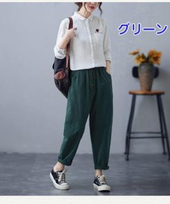 パンツ レディース 春新作 ボトムス ワイドパンツ ロングパンツ チノパンツ 美脚 韓国風 おしゃれ 20代 30代 40代 ハイウエスト ゆったり 50代 楽ちん