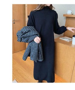 ワンピース 冬服 秋服 レディース ニットワンピース ゆったり スカート 韓国風 おしゃれ 大人 セーターワンピース 無地 ハイネック 20代 きれいめ 厚手 30代