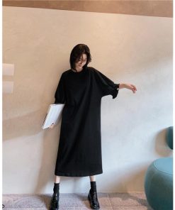 チュニック Tシャツワンピース 40代 ゆったり キレイめ マキシ丈ワンピース 大きいサイズ 春夏ワンピースタイプ オシャレ着痩せ ロング丈 体型カバー レディース