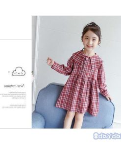 子供服 ワンピース 160 シャツワンピース キッズ 女の子 春服 長袖 韓国子供服 子供ドレス Dress 子ども服 ベビー服 お姫様 可愛い カジュアル おしゃれ 新品