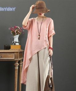 シャツ ブラウス トップス シャツブラウス シャツワンピース ロングシャツ ワンピース レディース 秋 夏 Uネック コーデ デザイン 無地 7分袖 コットン 30代 綿