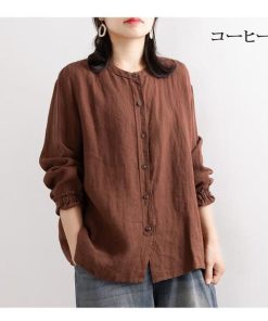 ブラウス レディース 長袖 40代 春夏秋 シャツ ブラウス 前開き おしゃれ トップス 韓国風 大人 上品 通勤 オフィス OL 50代 ゆったり 30代