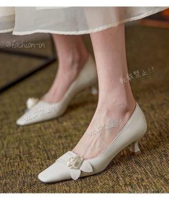 パンプス レディースシューズ 40代 スクエアトゥ 歩きやすい 韓国風 痛くない オフィス ハイヒール 20代 30代 美脚 靴 通勤 結婚式 大きいサイズ 走れる