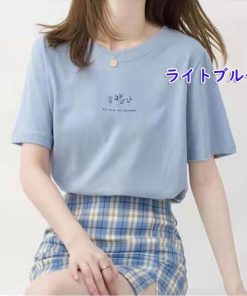 Tシャツ レディース 春夏 新作 40代 半袖 ニットトップス 白Tシャツ 無地 綿 ショット丈ニットソー ゆったりカットソー 30代 50代 大人 おしゃれ