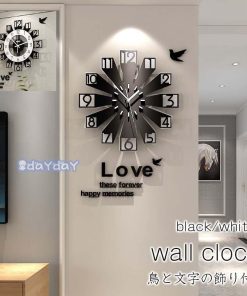 壁掛け 時計  かけ時 アナログ時計 壁掛け時計 インテリア雑貨 ウォールクロック チャイナ 金属針 アクリル モダン  アクリル 大きめM/L 静音 電池