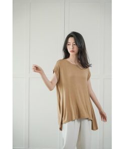 Tシャツ レディース 夏 綿 全7色 半袖 クルーネック カットソー トップス シンプル 透けない おしゃれ コーデ UVカット きれいめ 20代 30代 40代 フレア