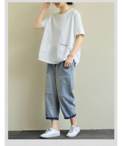 Tシャツ レディース トップス 40代 半袖 綿 白 クルーネック 春夏 カットソー 新作 大きいサイズ シンプル UVカット 韓国風 40代 かわいい 30代 おしゃれ 20代