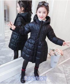 子供服 女の子 ダウンコート 中綿コート フード付き ジャケット キッズコート 冬着 子供コート キッズ服 女の子服 防寒コート ロングコート 中綿 子供コー