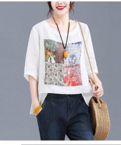 Tシャツ レディース 夏 綿麻 トップス 40代 半袖 カットソー 大きいサイズ シンプル ゆったり UVカット 韓国風 新作 20代 かわいい おしゃれ 30代