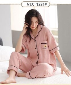 ルームウェア レディース 春夏 半袖 パジャマ 綿 ゆったり ロングパンツ 上下セット 可愛い 寝巻き セットアップ 女性 韓国風 部屋着 プレゼント 寝間着
