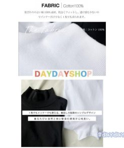 ドロップショルダー Tシャツ トップス 無地 ボトルネック 春 夏 ハイネック レディース 半袖 カットソー Tシャツ