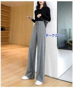 パンツ レディース 春夏 ボトムス ワイドパンツ ロングパンツ 韓国風 綿 ハイウエスト おしゃれ 20代 30代 50代 楽ちん ゆったり 40代