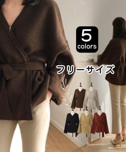 セーター レディース 40代 ニット 春新作 韓国風 長袖 セーター ニット 30代 Vネック ボリューム袖 大きいサイズ あったか ゆったり 可愛い 大人 おしゃれ