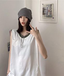 Tシャツ レディース トップス 40代 ベスト 綿 白 ニット 春夏 カットソー 新作 大きいサイズ シンプル UVカット 韓国風 かわいい おしゃれ 20代 30代 40代