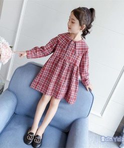 子供服 ワンピース 160 シャツワンピース キッズ 女の子 春服 長袖 韓国子供服 子供ドレス Dress 子ども服 ベビー服 お姫様 可愛い カジュアル おしゃれ 新品