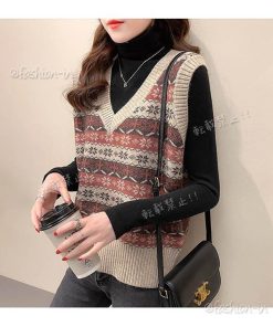 ニットベスト セーター レディース Vネック 40代 カットソー トップス 秋冬 韓国風 ベスト ガーリー ゆったり 大人 20代 おしゃれ 30代 可愛い