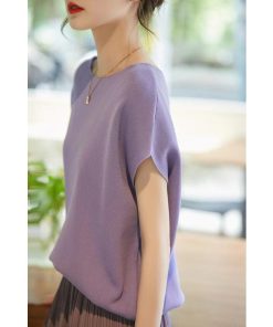 Tシャツ レディース 春夏 40代 半袖トップス 無地 ドルマンスリーブTシャツ レションニット ショット丈Tシャツ ゆったり Tブラウス おしゃれ 韓国風 50代 大人