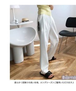 ロングパンツ レディース 春 夏 秋 おしゃれ ゆったり 無地 きれいめ 体型カバー ロング丈 可愛い シンプル すっきり カジュアル 春新作 ボトムス