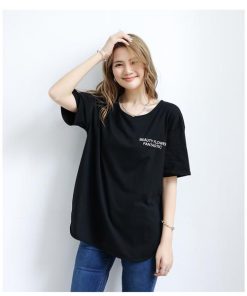 Tシャツ レディース トップス 40代 半袖 綿 春夏 新作 カットソー 新作 大きいサイズ シンプル スリット UVカット 韓国風 おしゃれ 40代 かわいい 20代 30代