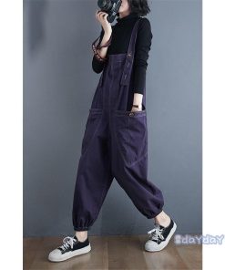 コーデュロイパンツ サロペットデニムパンツ 夏 ハイウエストパンツ サロペット ボトムス デイリー 着やせ オーバーオール 9分丈 レディース