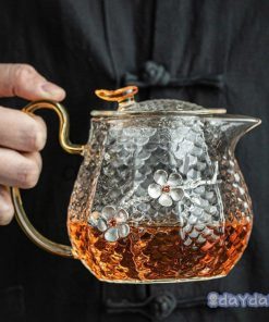 大人可愛い お花モチーフ シック シルバーギフト お茶用品 食器 クリア 透明感 モダン フラワー 立体的 キッチン用品 ゴールド